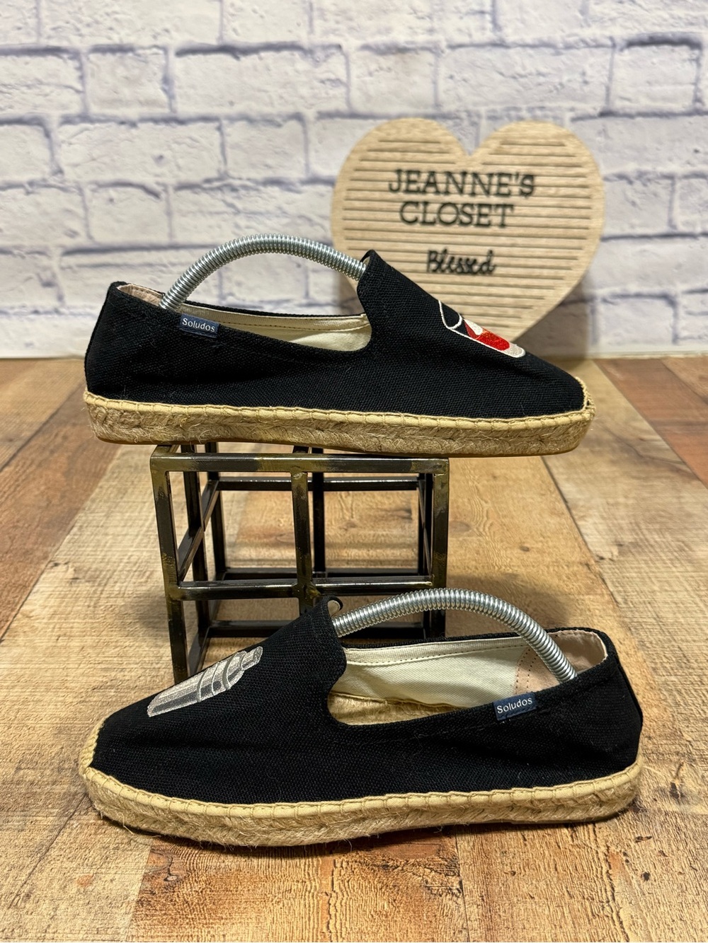 Soludos Black Negroni Smoking Slipper Espadrille - Picture 3 of 10